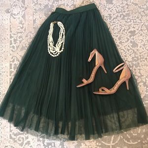 Emerald Green Tulle Skirt